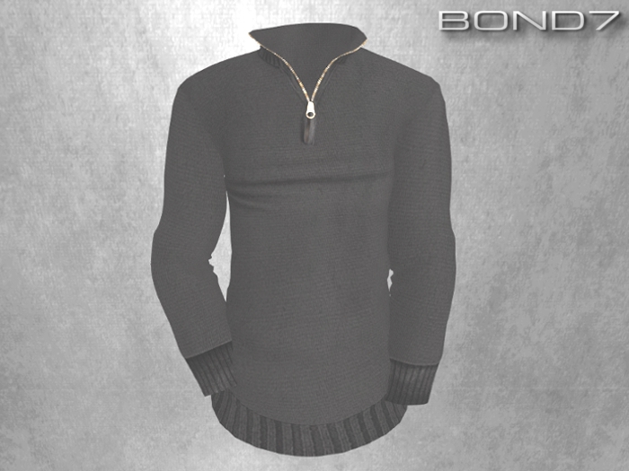 *BOND7* V-neck Longsleeve (Black)