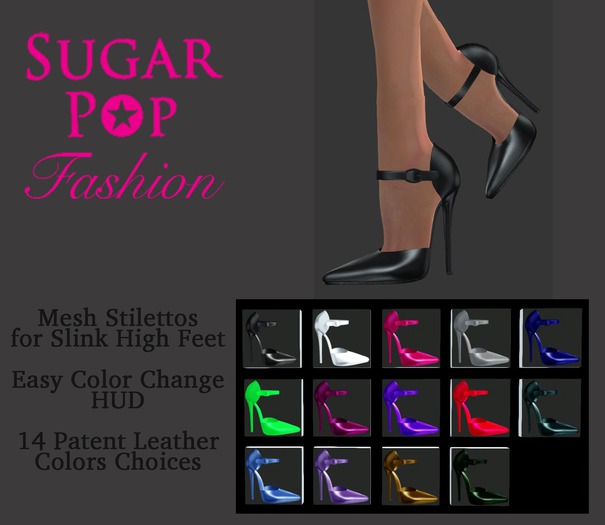 SPF Mesh Patent Stilettos 14 Colors Boxed