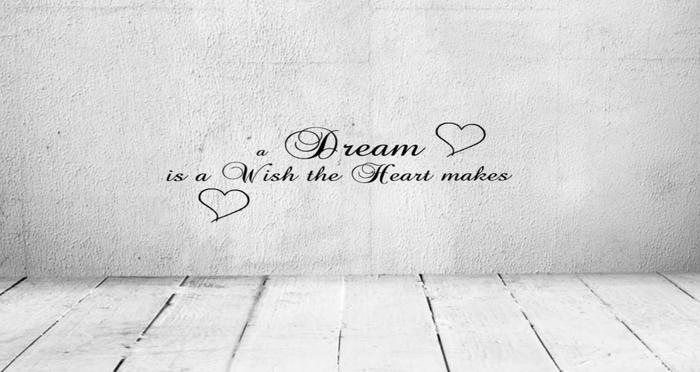 dream is a wish decal