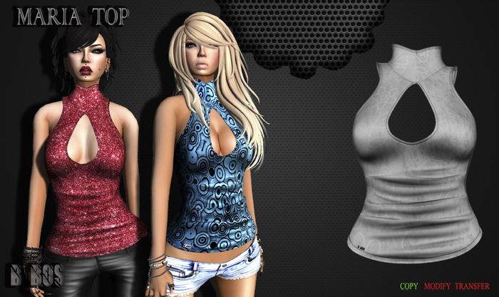 B BOS -Maria Top-Flower White-