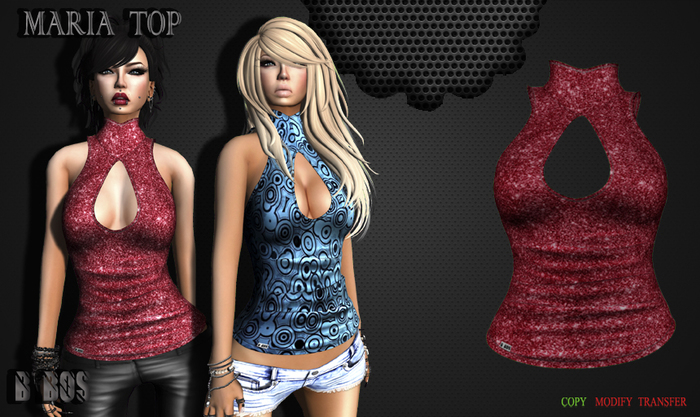 B BOS -Maria Top-LH Red-