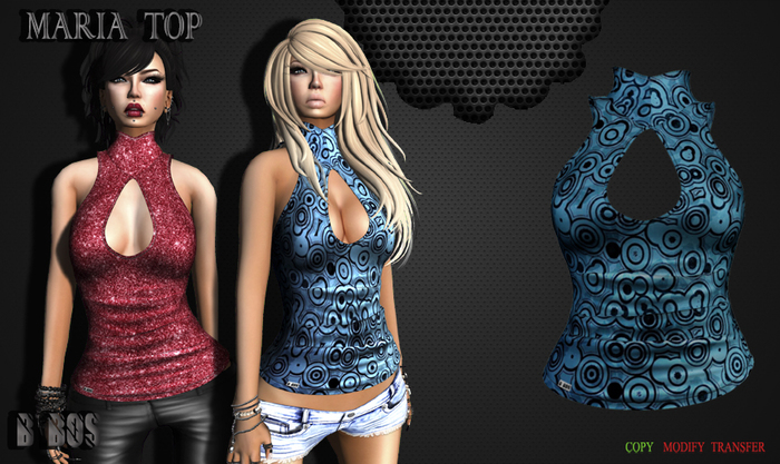 B BOS -Maria Top-Circle Blue-