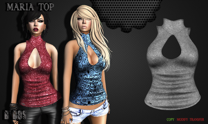B BOS -Maria Top-LH Silver-