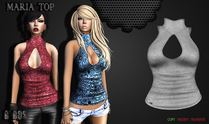 B BOS -Maria Top-LH White-