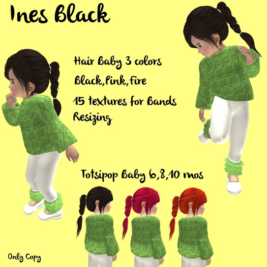 Totsipop Hair Ines Black