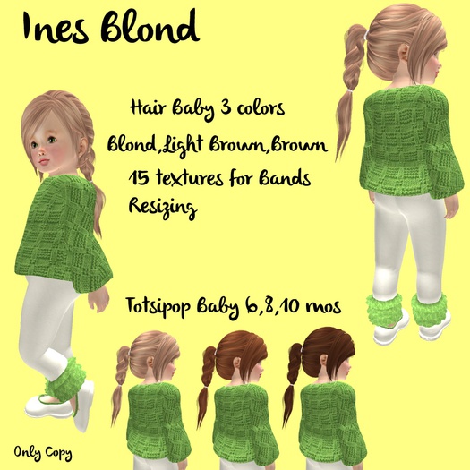 Totsipop Hair Ines Blond DEMO
