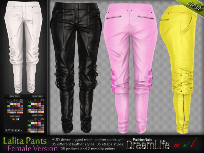 MESH Palita Pants * Rigged (HUD Driven) *DreamLife*