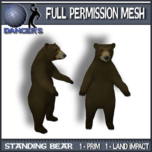 MESH BROWN STANDING BEAR- (BOXED)
