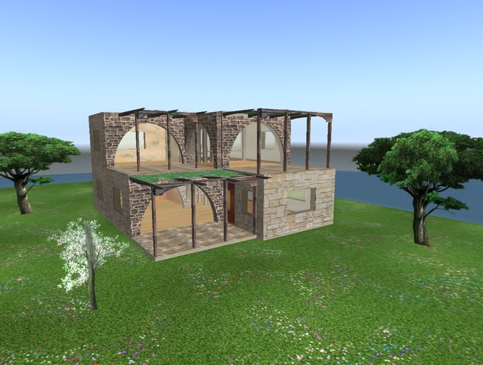 Mediterranean stone house