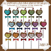 Full Perm MESH Cute Love Cake pops kit for builders