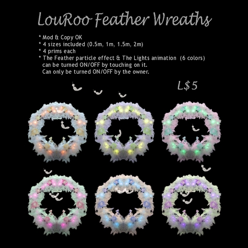 LouRoo Feather Wreaths