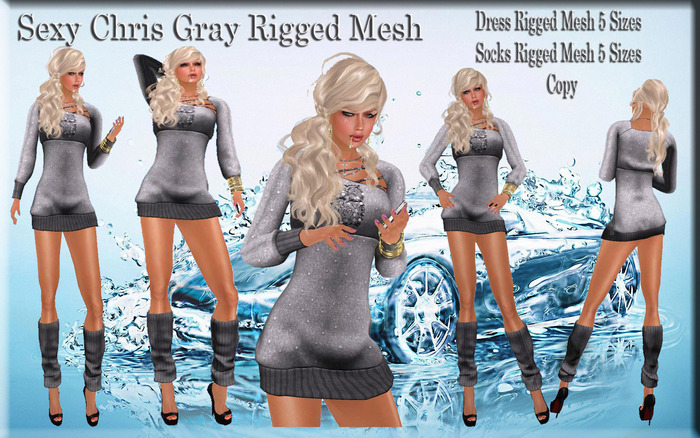 LSR - Sexy Chris Gray Rigged Mesh