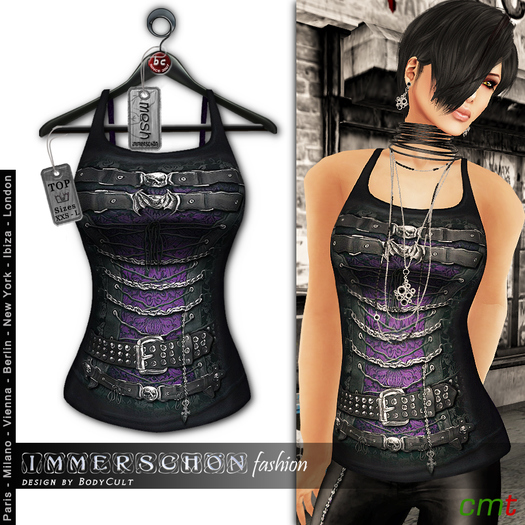 Immerschoen-BodyCult H Mesh Top Zelda purple