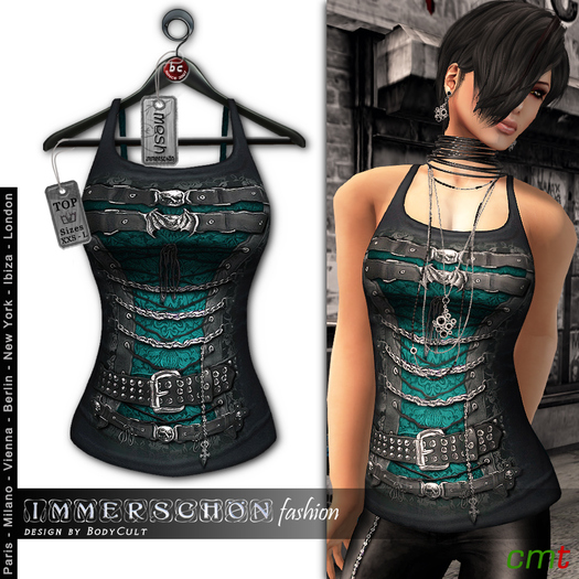 BodyCult Mesh Top Zelda teal