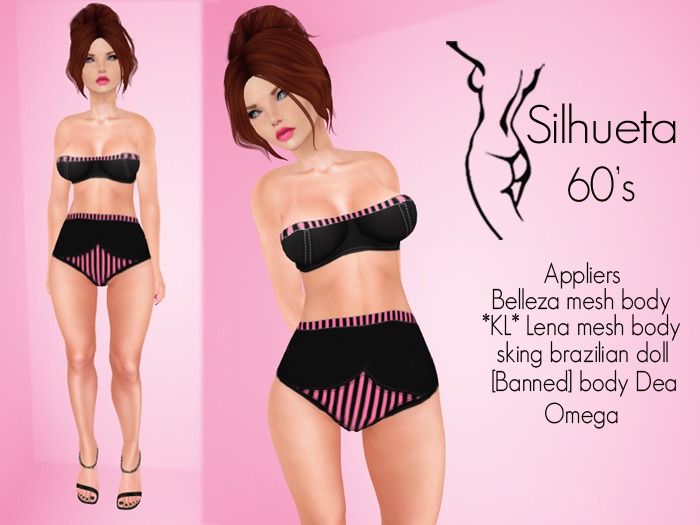 ..::SILHUETA::.. Bikini  60's  (black)