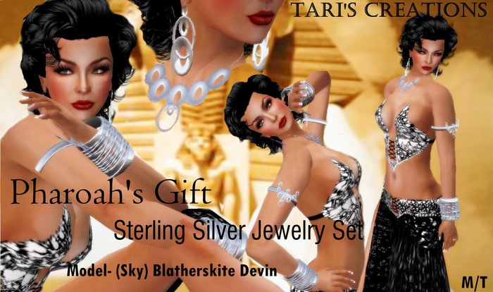 Tari'sCreations-Pharoah'sGiftEgyptianSterlSilverJewelrySet BU