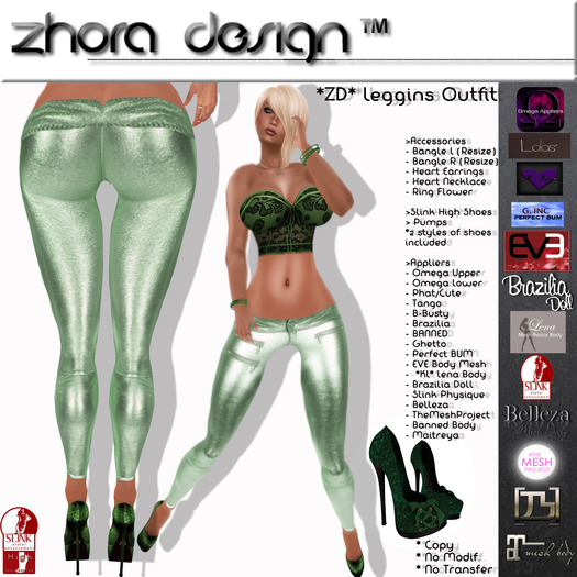 *ZD* Leggins Outfit Green Lht