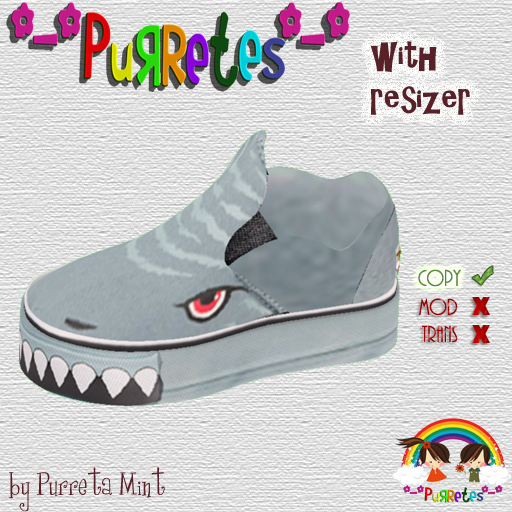 *-*Purretes*-* Shark  Slip Ons