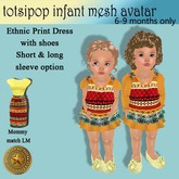 Ethnic Print Dress Totsipop Infant 6-9 months
