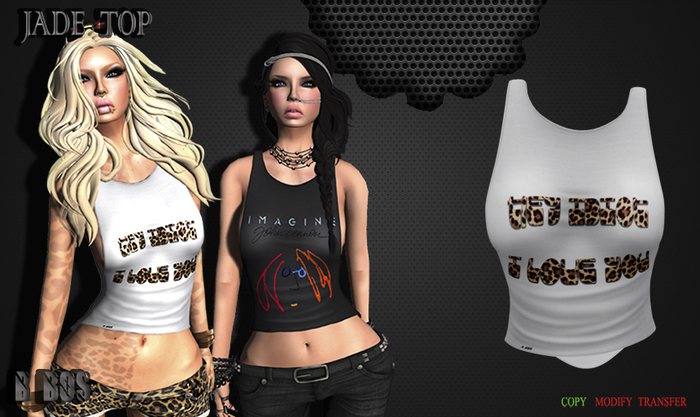 B BOS -Jade Top-Hey White-