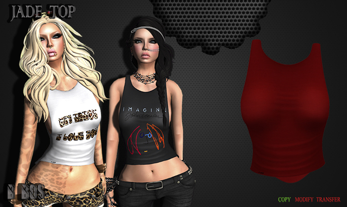 B BOS -Jade Top-Red-