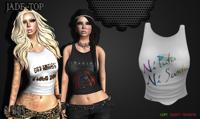B BOS -Jade Top-Ni White-
