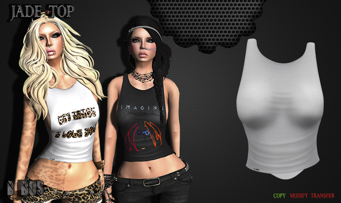 B BOS -Jade Top-White-