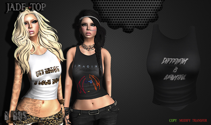 B BOS -Jade Top-Different Black-