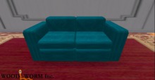 A cute blue leather couch with single & couple poses. Only two prims