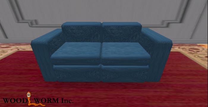 A cute denim couch with single & couple poses. Only two prims!