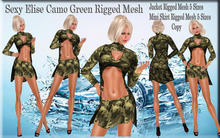 LSR - Sexy Elise Camo Green Rigged Mesh