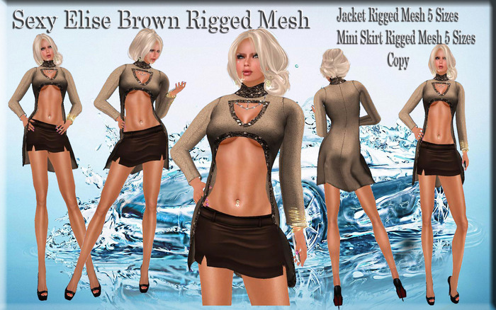 LSR - Sexy Elise Brown Rigged Mesh