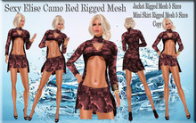 LSR - Sexy Elise Camo Red Rigged Mesh