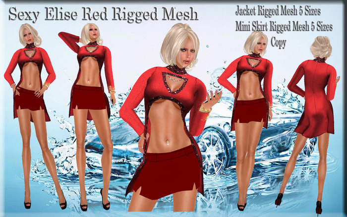LSR - Sexy Elise Red Rigged Mesh