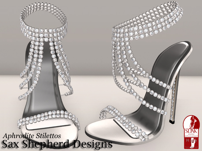 ! !SSD ~ Aphrodite Jeweled Stiletto (Platinum)