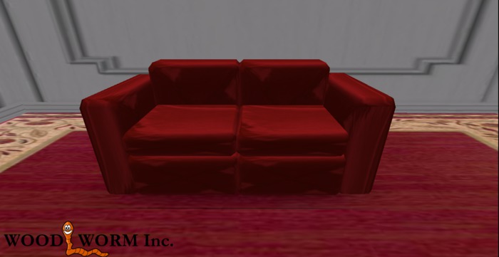 A cute red couch with single & couple poses. Only two prims!
