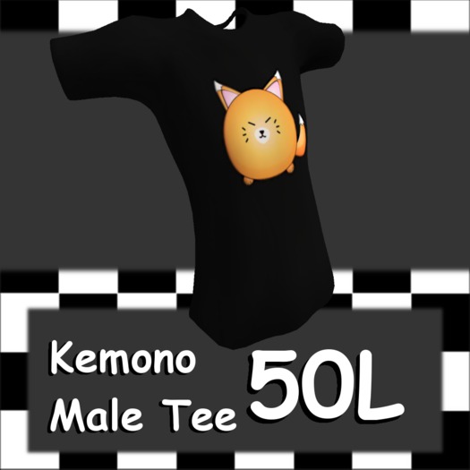 [BC] Kemono Male Tee - Cute Fox (White)