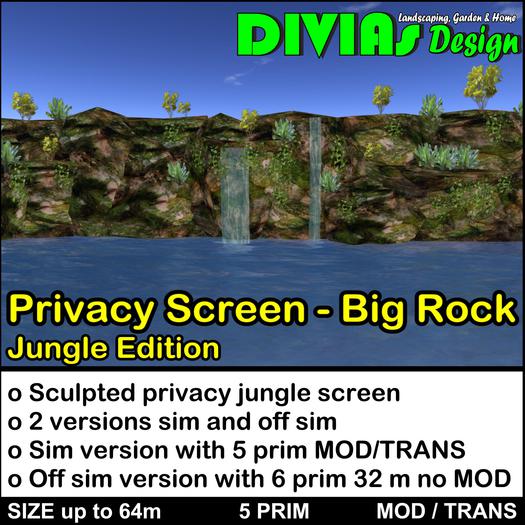 Privacy Screen - Big Rock - Jungle Edition