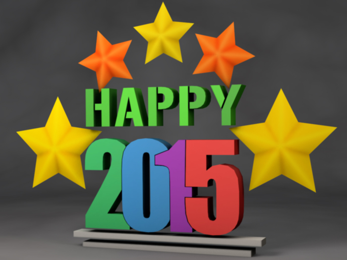 HAPPY 2015 Mesh sign