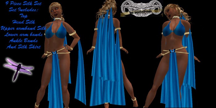 LMI Clear Blue Silks 9 Piece set