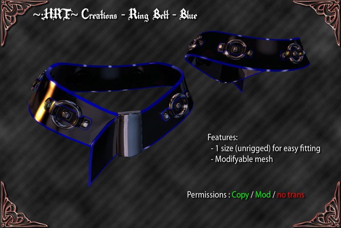 ~:HRT:~ Creations - Ring Belt - Blue