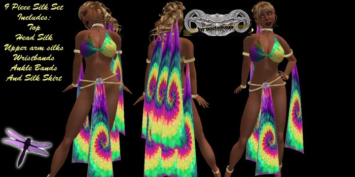 LMI Tie Dye Silk Set 9 Piece