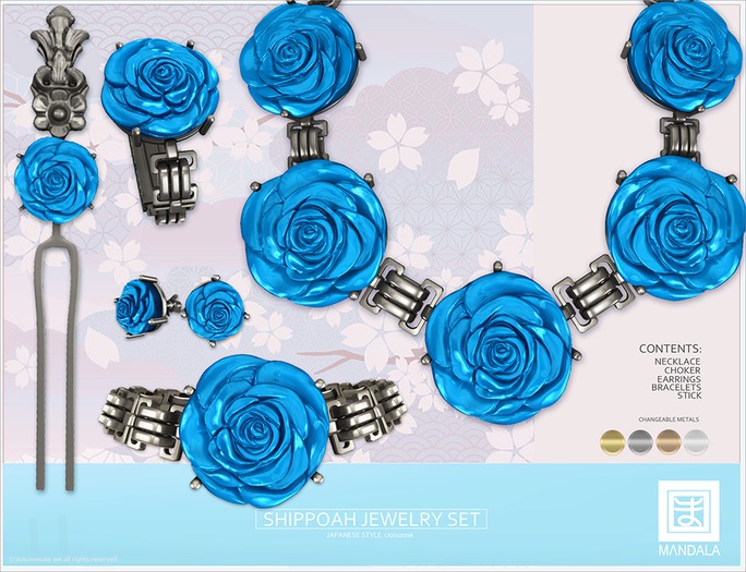 [MANDALA]SHIPPOAH Jewelry set -BLUE- (wear ME to unpack!)