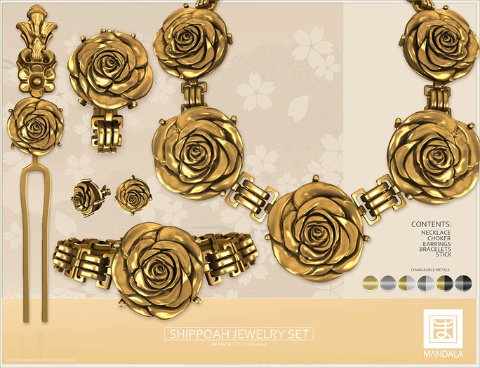 [MANDALA]SHIPPOAH Jewelry set -GOLD&SILVER (wear ME to unpack!)