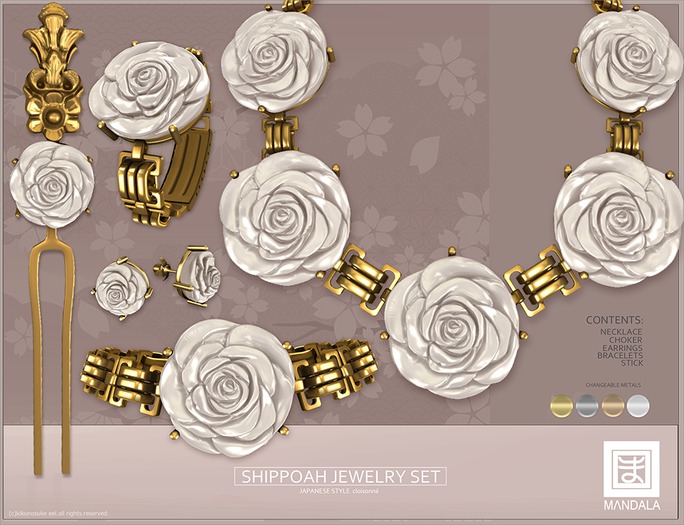 [MANDALA]SHIPPOAH Jewelry set -White(wear ME to unpack!)