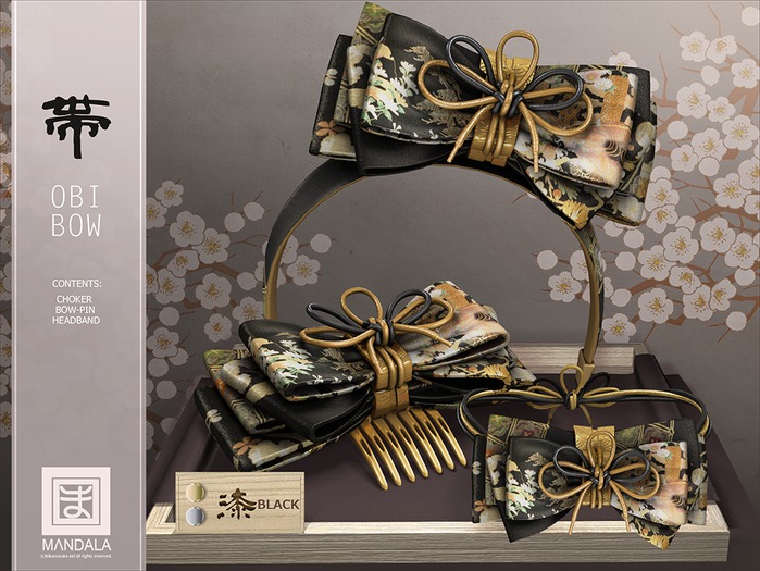 [MANDALA]OBI-BOW(Samurai-BLACK) Wear ME!