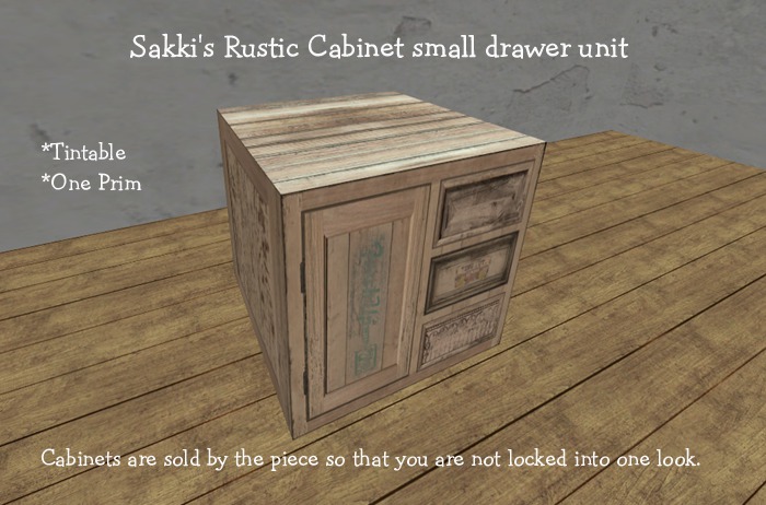 ~Sakki's Rustic Cabinet w Drawers