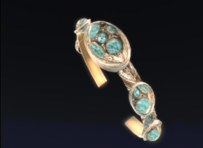 Braclet- Turquoise_Gold