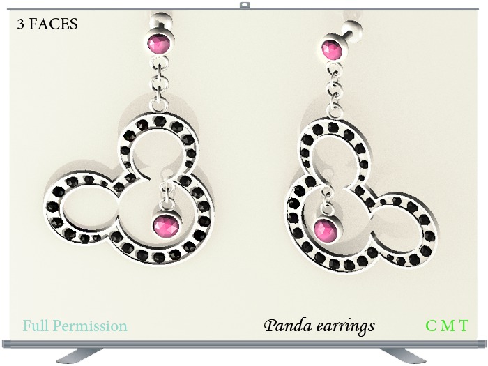 Panda earrings Full Permission