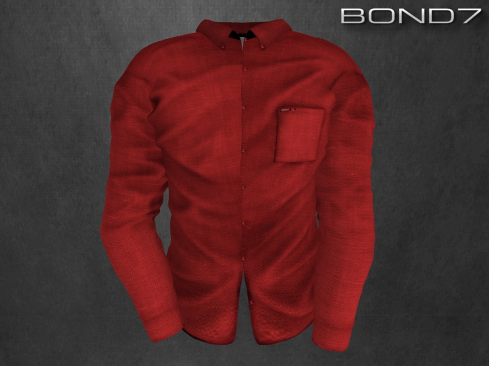 *BOND7* Collared Shirt (Red)